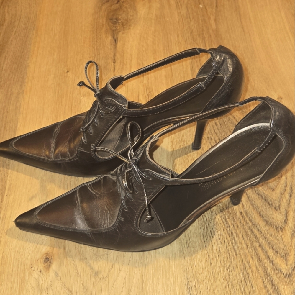 Donald J Pliner Lace-Up Point Toe Silettos